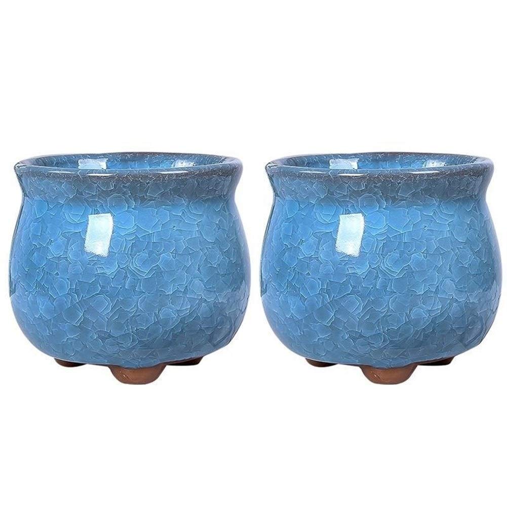 Pentole Pianta 2pcs Vasi di fiori Macetas creativo durevole ceramica carnoso fiore decorativo Vaso da fiori vasi di piante Pentole for la casa Ufficio Giardino Per tutte le piante da casa, i fiori, le