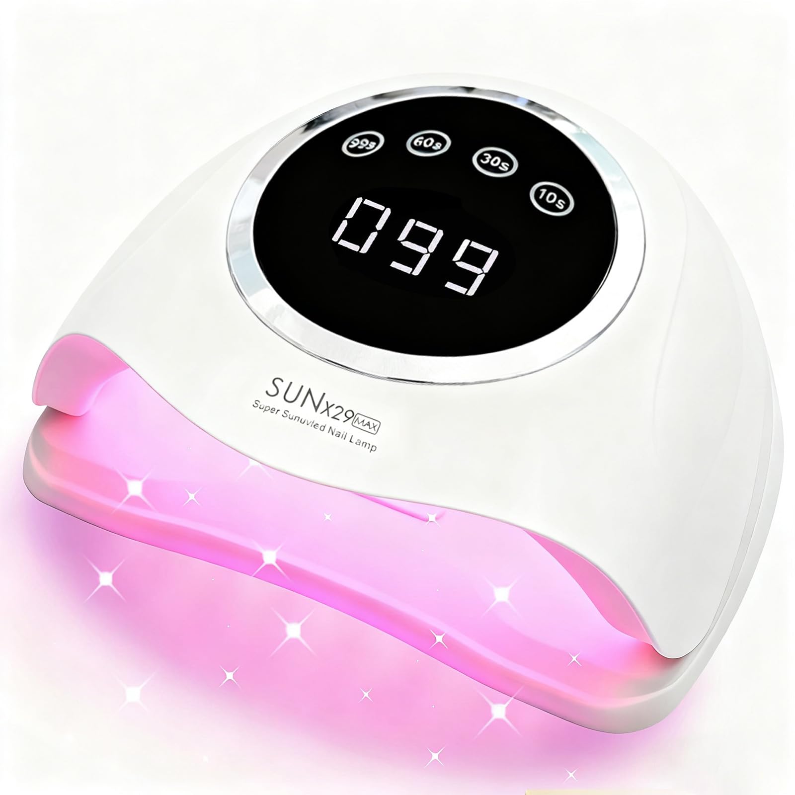 MainPi UV Nagellampe 380W–LED Gel Nail Dryer mit 90 LEDs,Touchscreen,Auto-Sensor & 4 Timer,UV/LED Lampe für Gel Nägel,Zuhause & Studio