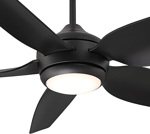 Miniatura 3 de Casa Vieja Del Diego - Ventilador de techo industrial moderno de 52 pulgadas para interiores y exteriores con luz LED, control remoto, color negro