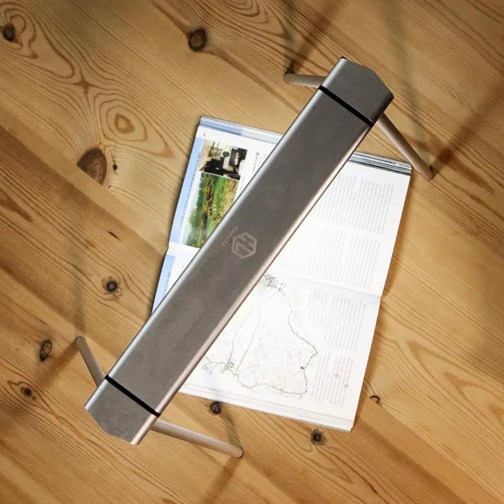 Lifemax High Vision Work Light on Stand, Adjustable Angle, Portable, USB Charge Lasts 2.5 hrs, Silver - Image 4
