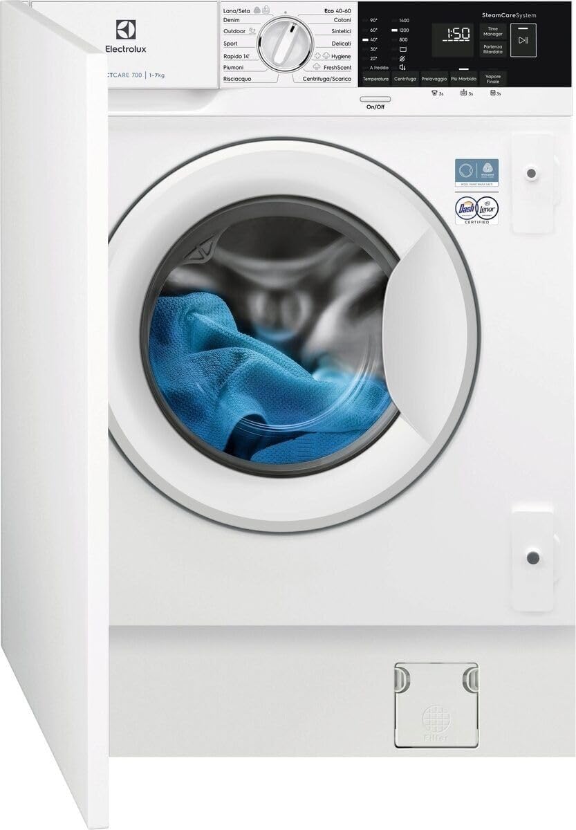 EW7F7BBI - Lavatrice 7 Kg Installazione da Incasso 1351 Giri Vapore Classe Energetica B