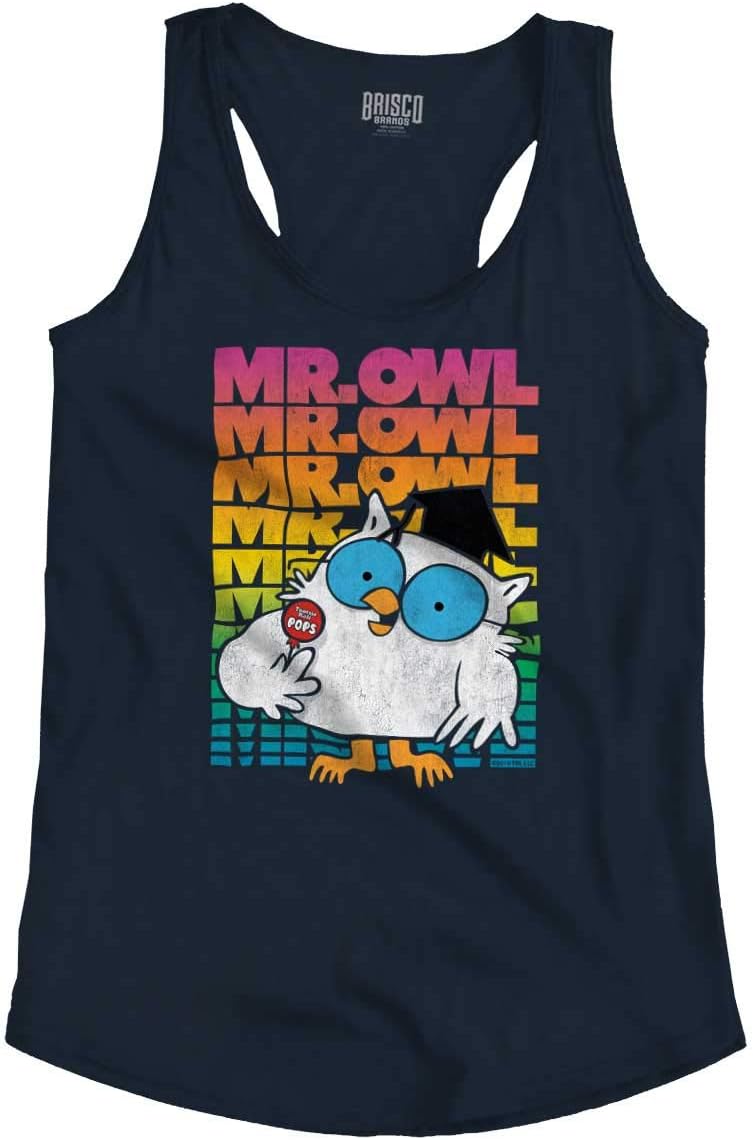 Mr Owl Vintage Retro Tootsie Pops Womens Racerback Tank Top