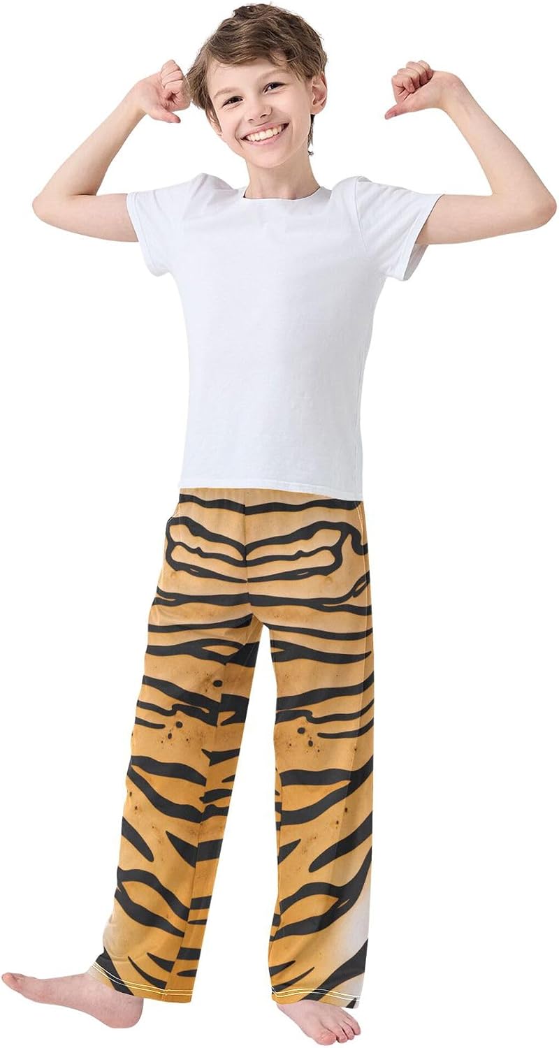 Pajama Pants Pajama Bottoms Soft Pjs Elastic Waist Lounge Pants 6-14Y