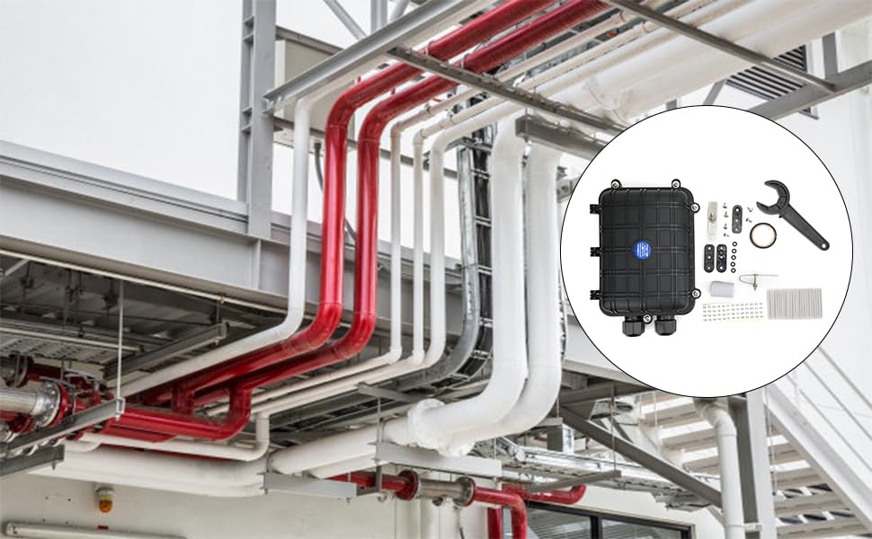 Caja de terminación de fibra horizontal para redes estables en cableado al aire libre 2