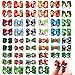 PET SHOW 50pcs Christmas Dog Hair Bows with Rubber Bands Bulk for Small Medium Dogs Xmas Holiday Puppies Cats Kittens Rabbits Topknot Grooming Costumes Hair Accessories