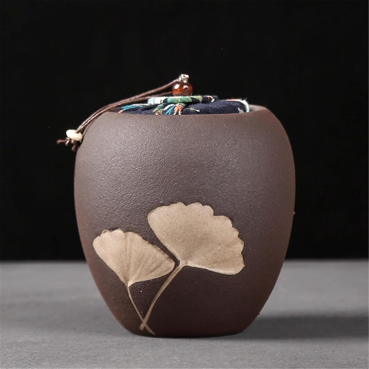 Ceramic Tea Jar, Airtight Large Storage Canister for Pu-erh Tea-style1