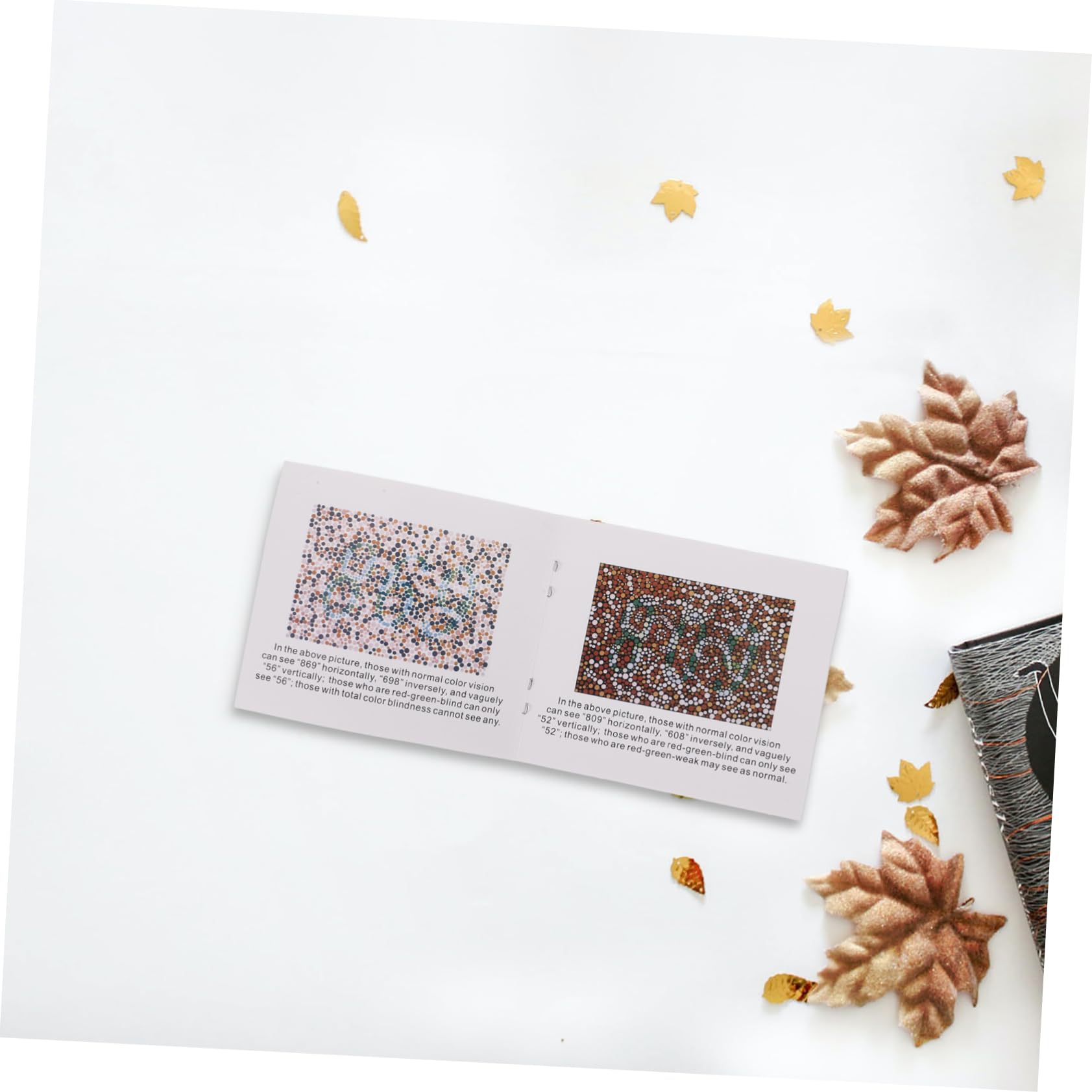 MUCKLILY Testing Book Comprehensive Vision Test Chart for Color Deficiency Assessment Eye Exam Book with Color Plates for Self Evaluation and Diagnosis