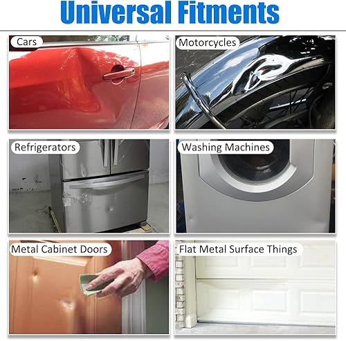 Miniatura 6 de PTNHZ Kit universal de reparación de abolladuras, extractor de reparación de abolladuras sin pintura con barra en T, kit de eliminación de