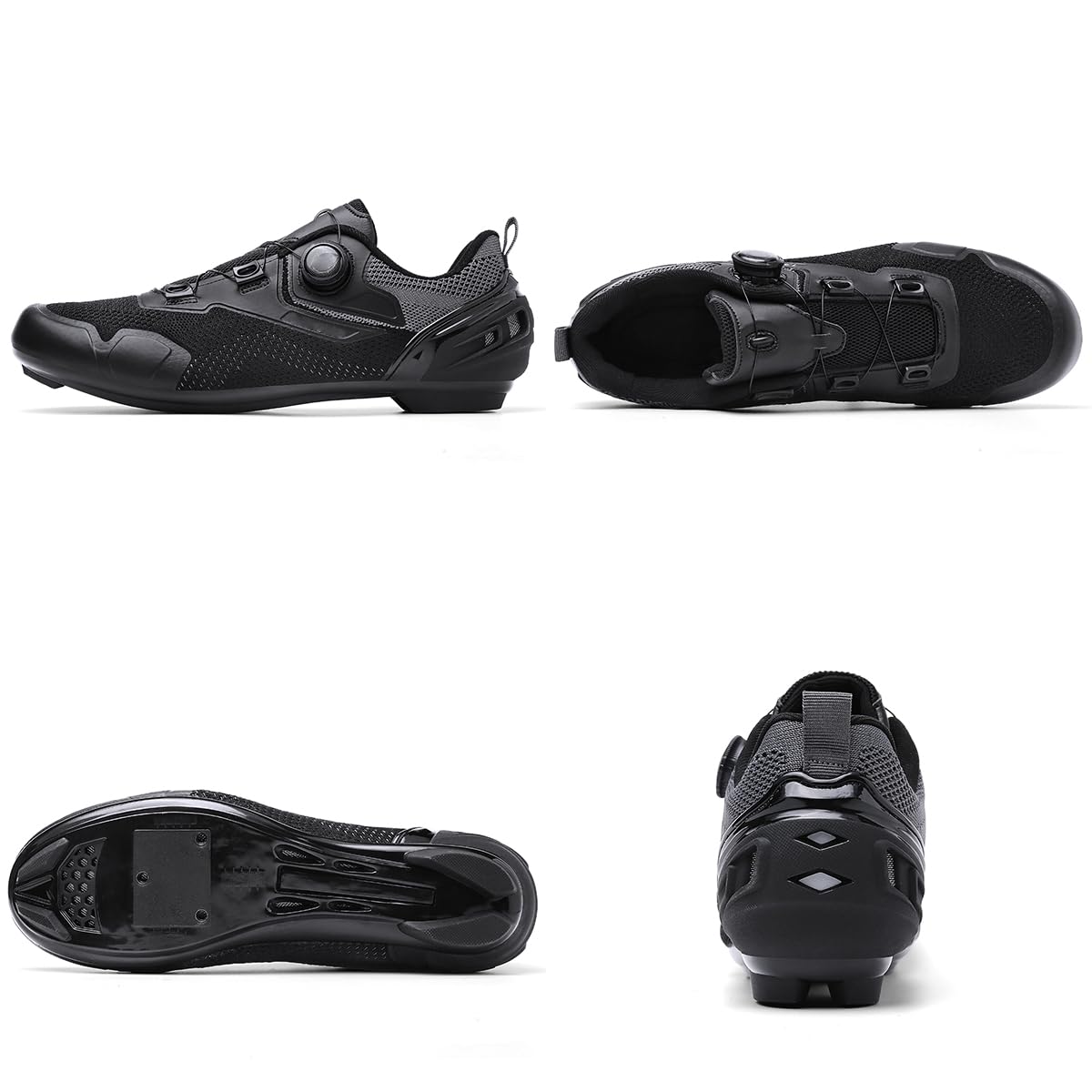 Fahrradschuhe Herren Kompatibel mit SPD/SPD-SL/Look Delta Atmungsaktive Rennradschuhe Maximale Kraftübertragung beim Treten und Vermeidung von Schlupf
