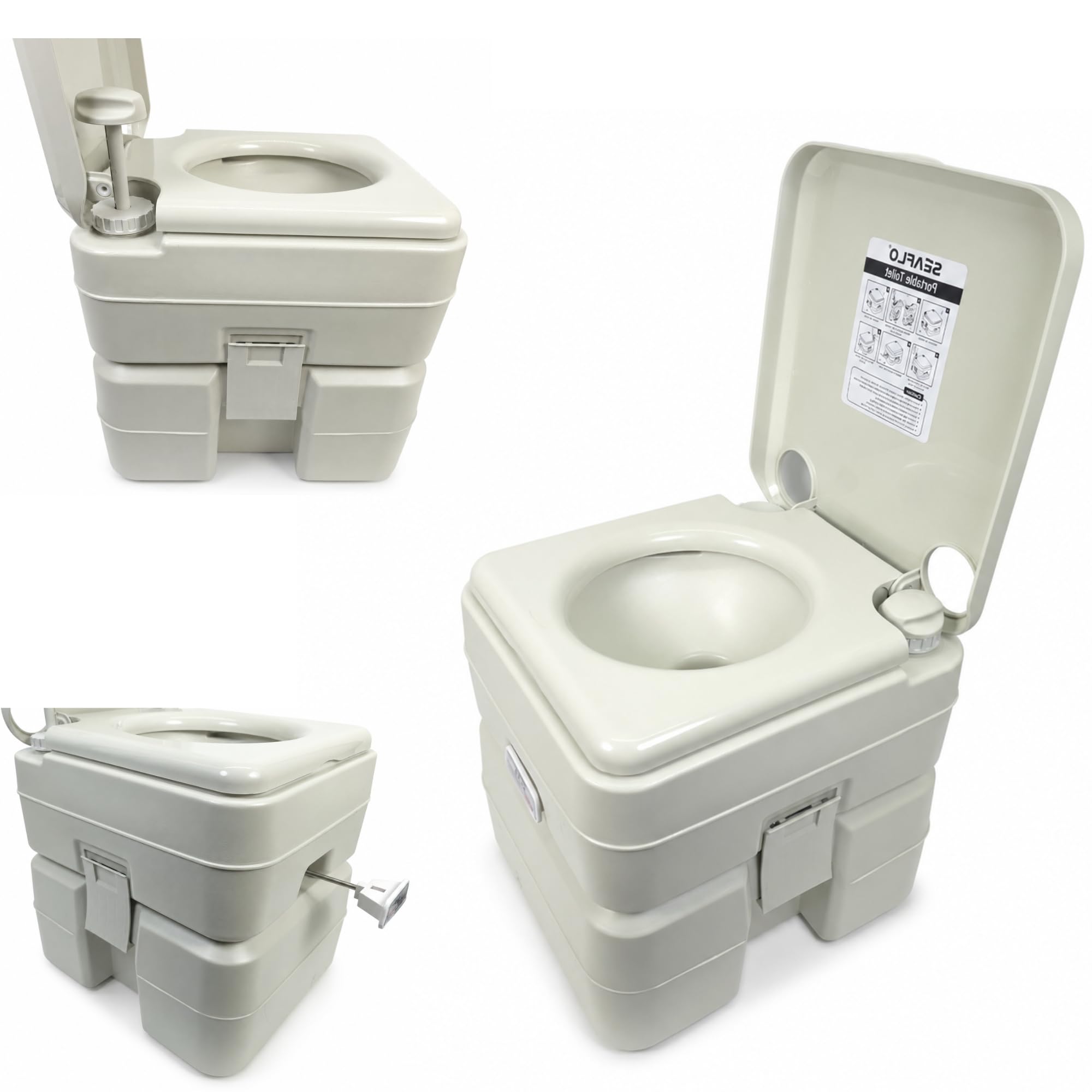 SEAFLO WC portatile per marina, camper, campeggio e barca (5,3 galloni)