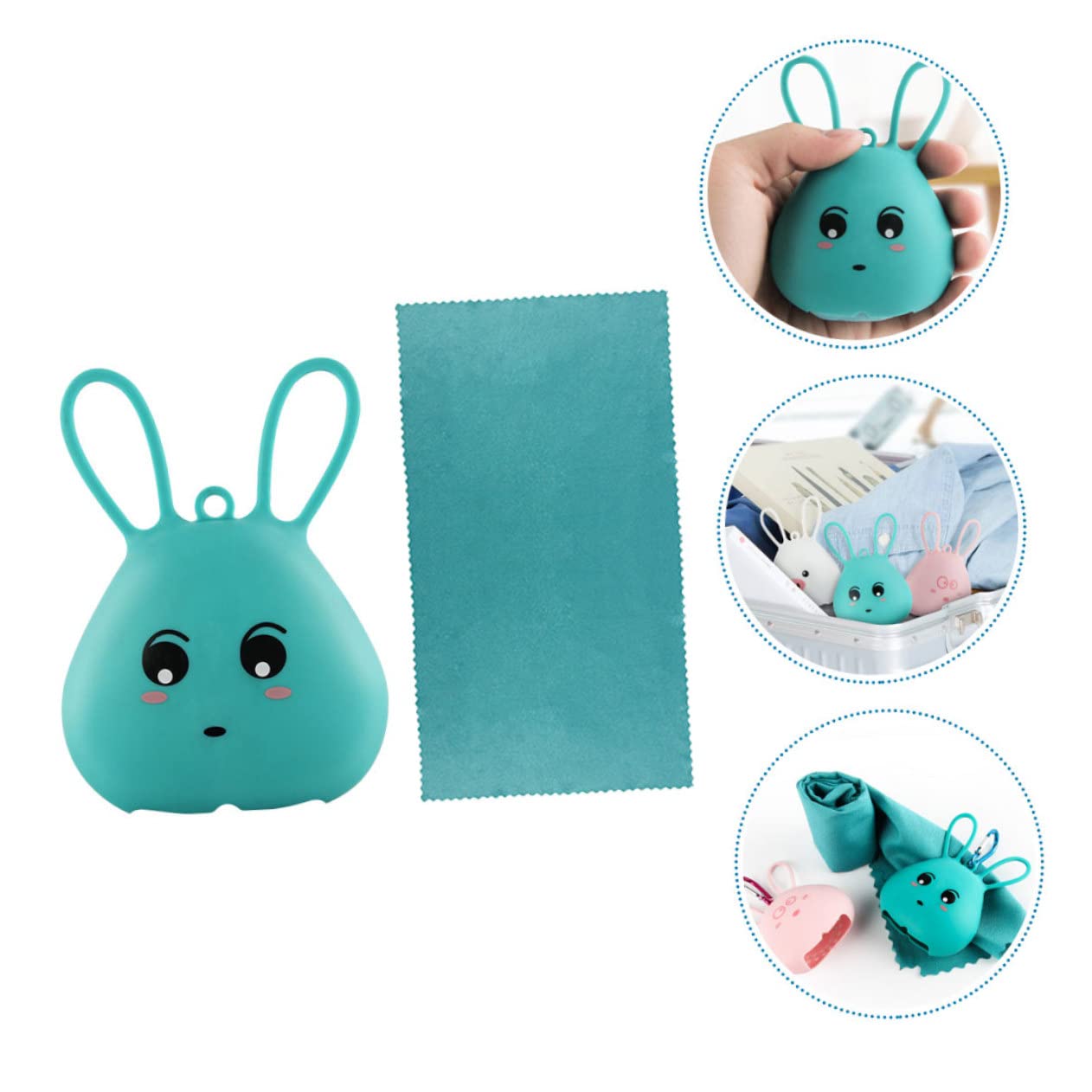 TOYANDONA 4 Set Asciugamano Rinfrescante Portatile Microfibra con Copertura Asciugatura Rapida Compatte per Sport e Attività