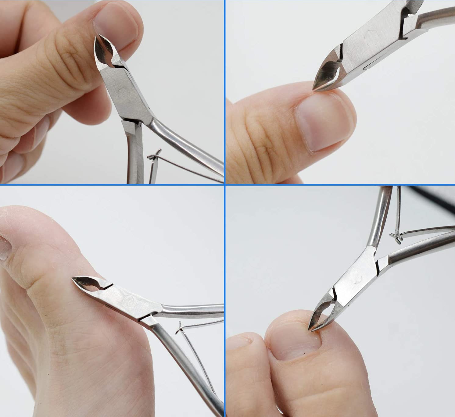 Nyamah Sales Stainless Steel Cuticle Nipper Cutter Nail Art Clipper Scissor Manicure Tool for Trimming Dead Skin (Siver_Color)-Pack of 1 1