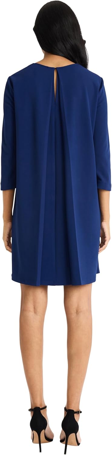 Donna Morgan Womens 3/4 Sleeve Tent Dress W/Pleat Color - Image 3
