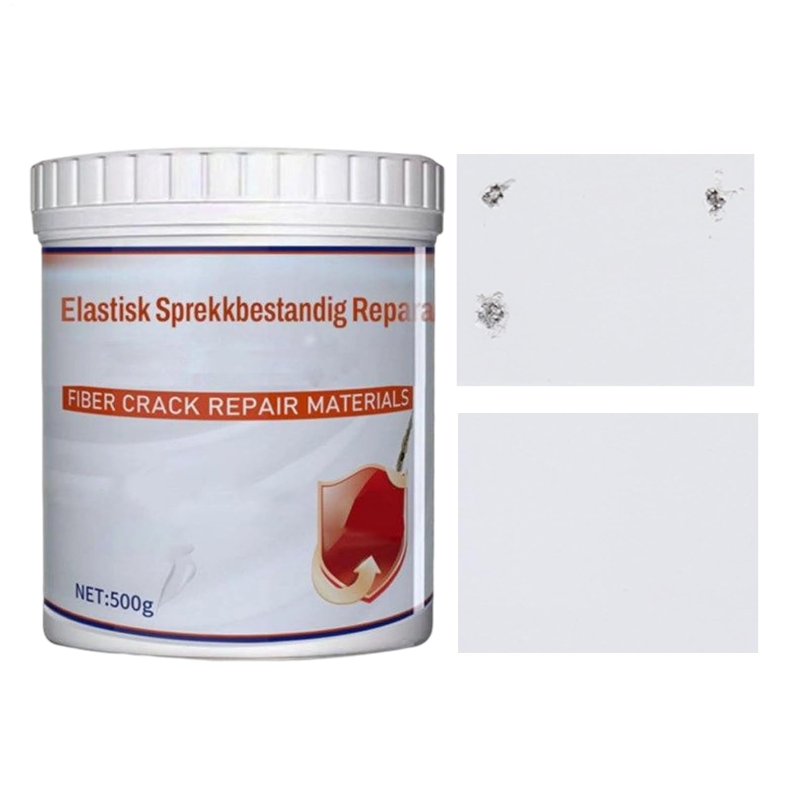 Spachtelmasse für Reparaturen von Gipskarton, 500 g, strapazierfähig, wasserdicht, schnell trocknend, zum Füllen von Löchern in Wänden, für Badezimmer, Zuhause, Schlafsaal, Wohnzimmer