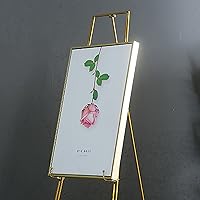 Vista 3 de Strong and durable Golden Studio Easel, Wrought Iron Floor- standing Tripod, Art Easel Stand Tabletop And Floor Easel,Display, Exhibition, Drawing