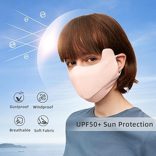 Miniatura 5 de Cubierta facial de protección solar UPF 50+ Anti-UV para mujer, máscara de protección facial transpirable SLN3M308D