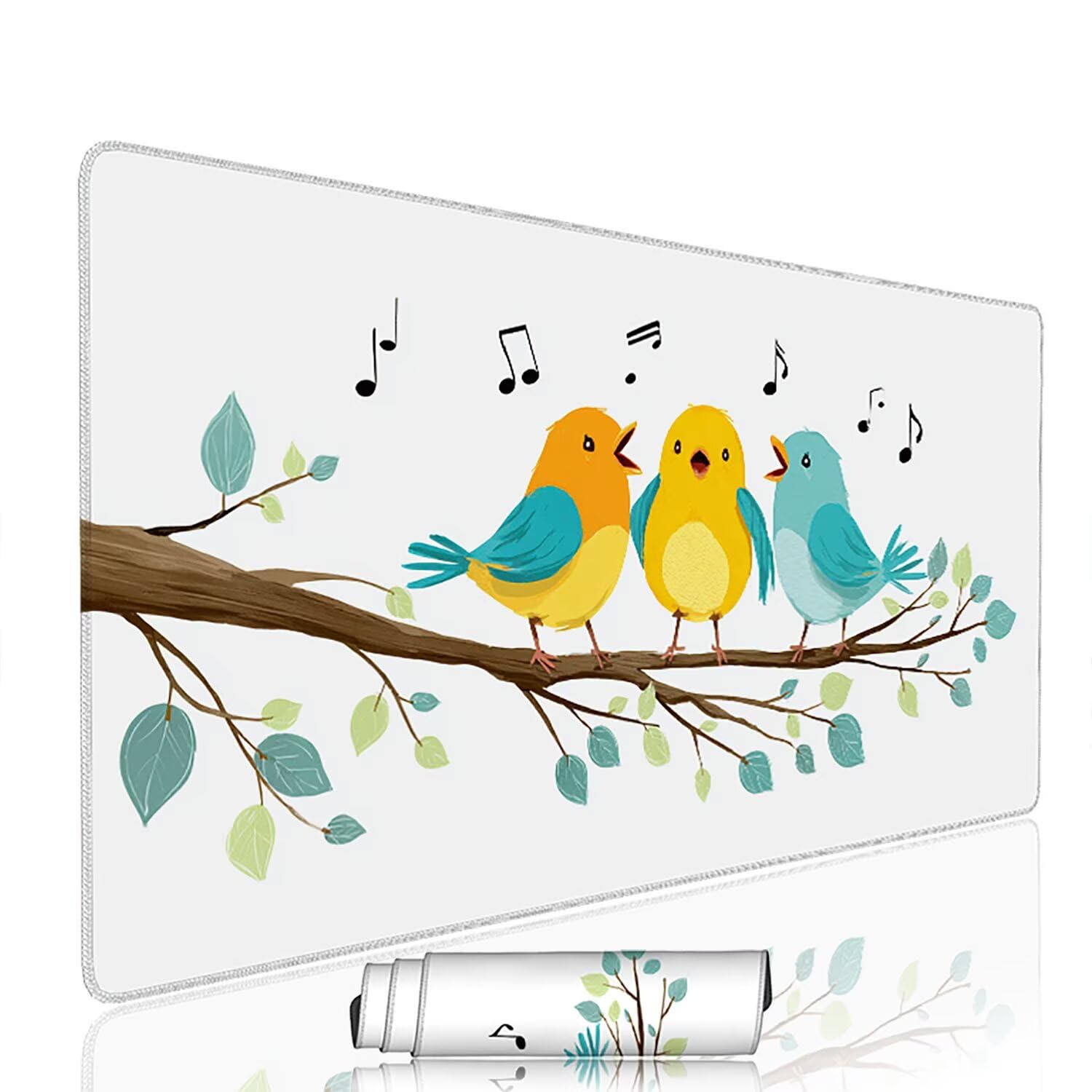 Abstrakcyjna podkładka pod mysz pod mysz pod mysz do gier XXL 1400 x 600 x 3 mm podkładka pod mysz gumowa ptak duża podkładka pod rękę gracz akcesoria wodoodporne PC, do klawiatury laptopa w-7572