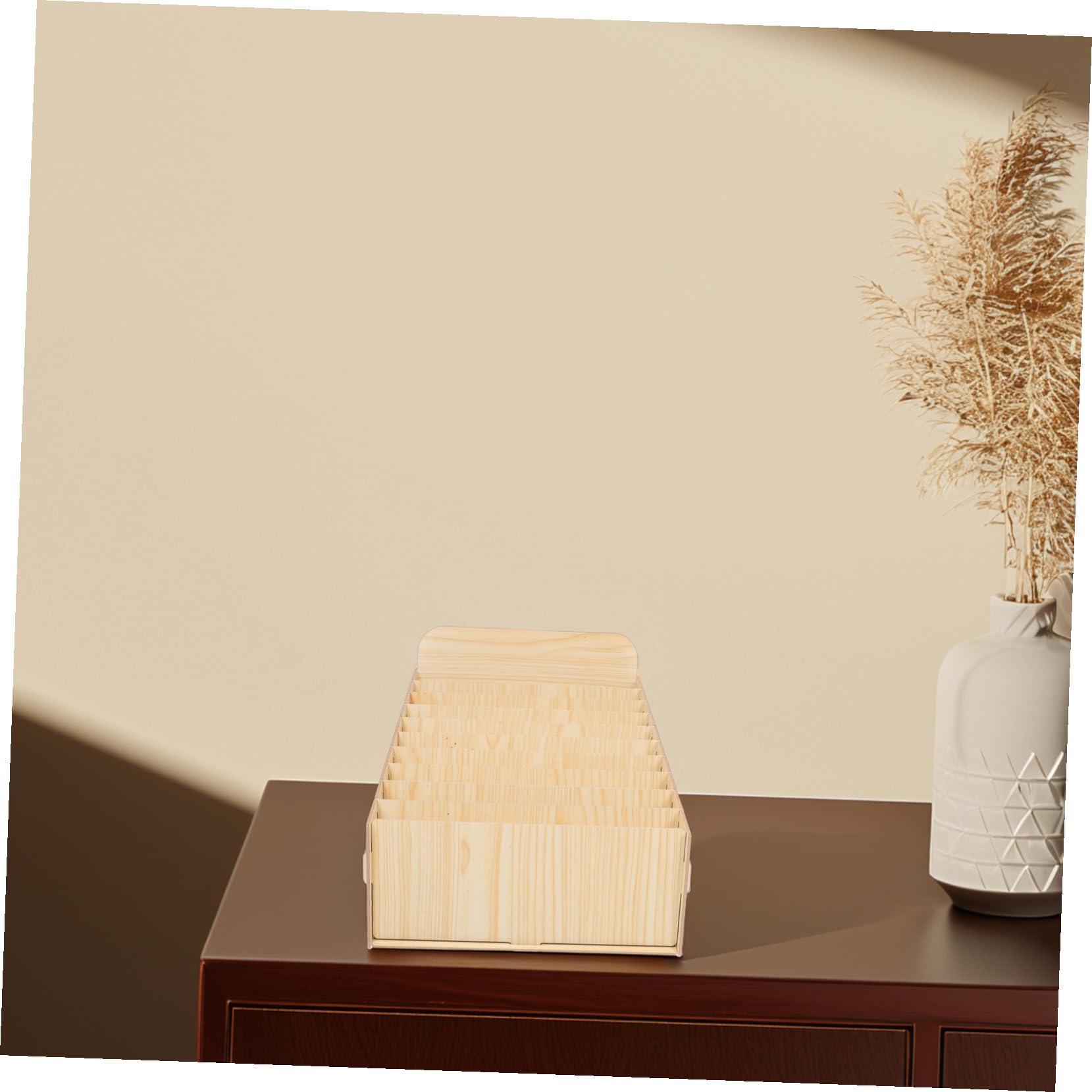 Sewroro Boîte de Classement Bois à Compartiments Organisateur de Bureau pour Courrier Factures et Documents Montage DIY Rapide pour Maison Bureau ou Commerce Finition Rustique Élégante