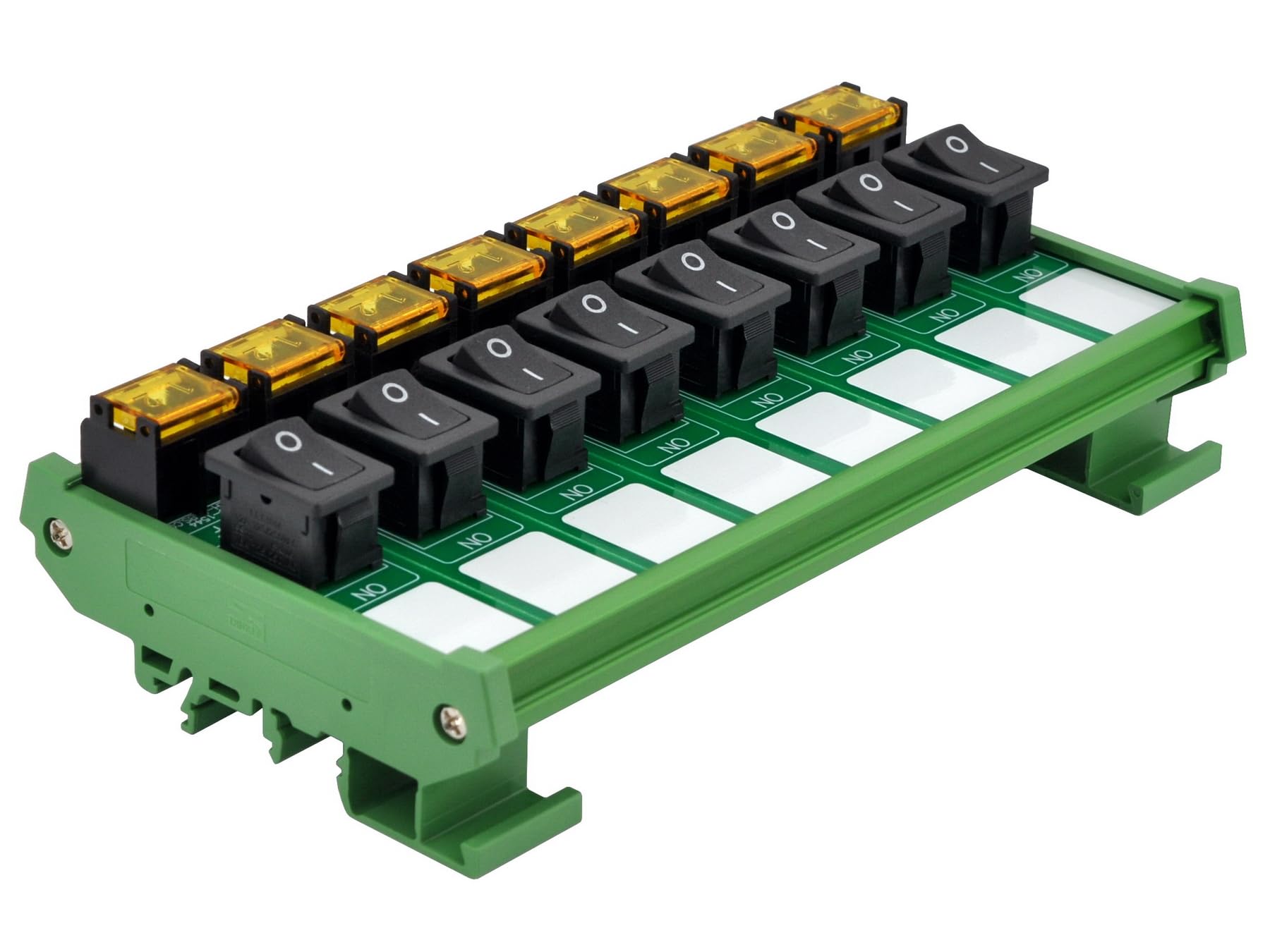 Modulo interruttore a bilanciere per montaggio su guida DIN, 10 Amp 250 VAC/50 VDC (8 canali)