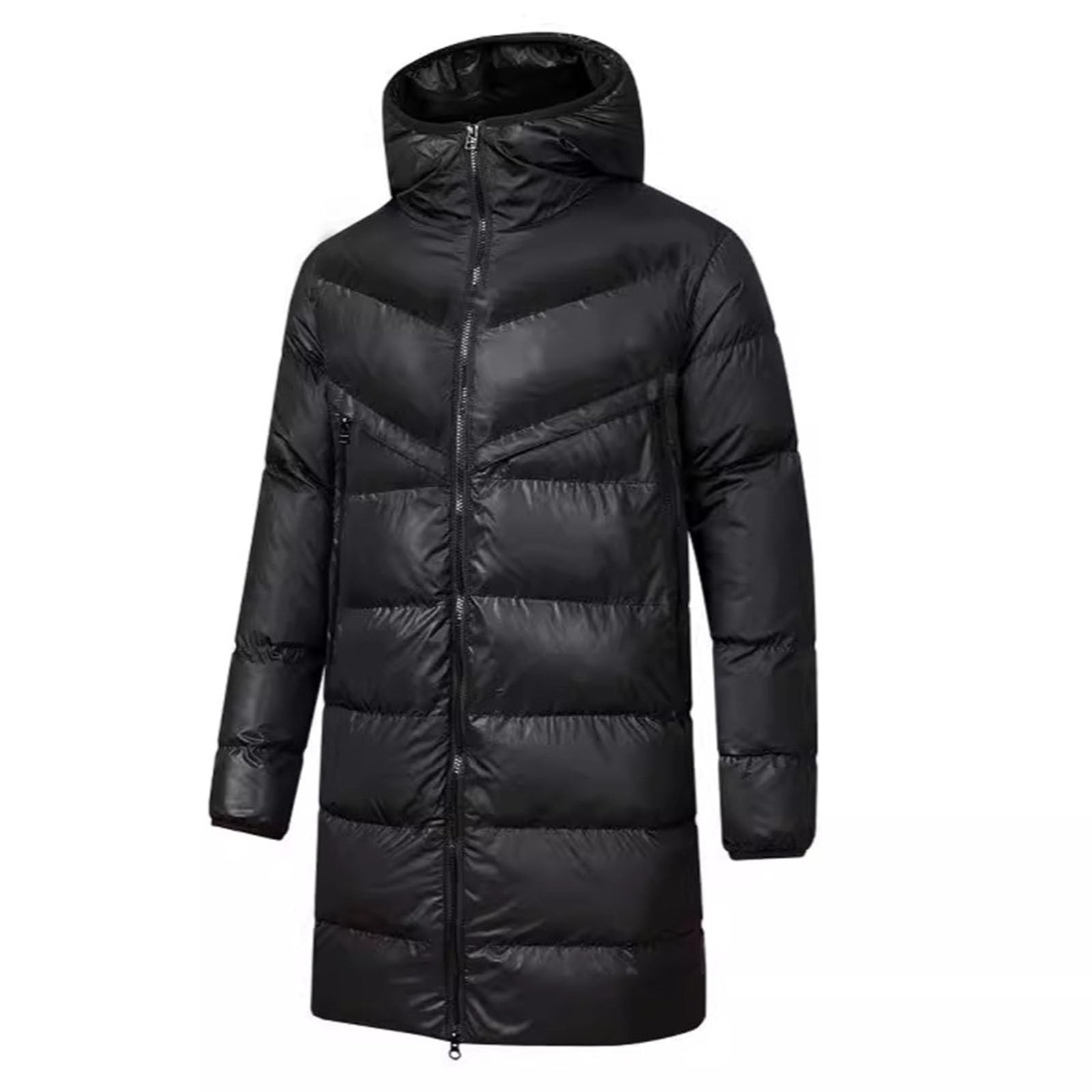 Men Winter Coats Windproof Heavyweight Hooded Jackets Puffer Full Zipper Down Hoodie Winter Thermal Thick Outerwear