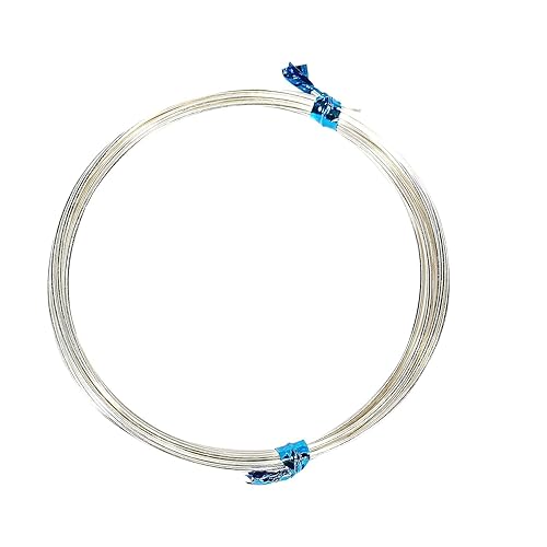 Miniatura 10 de Calibre 220.025 in, 5 pies de alambre de plata de ley 925 medio duro, alambre de joyería de fabricación redonda, alambre de memoria