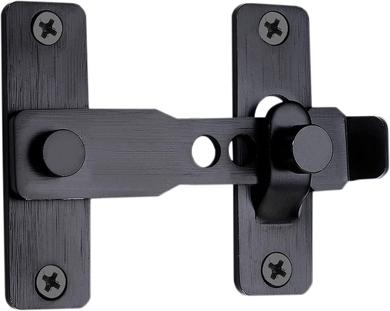 Kuayeocf Matt Black Latch， Latch，Bolt Lock Gate Bolt Tower,Premium Stainless Steel Door Latch, Suitable For Barn Household, Bathroom, Outdoor, Garage, Lock(Matt Black)