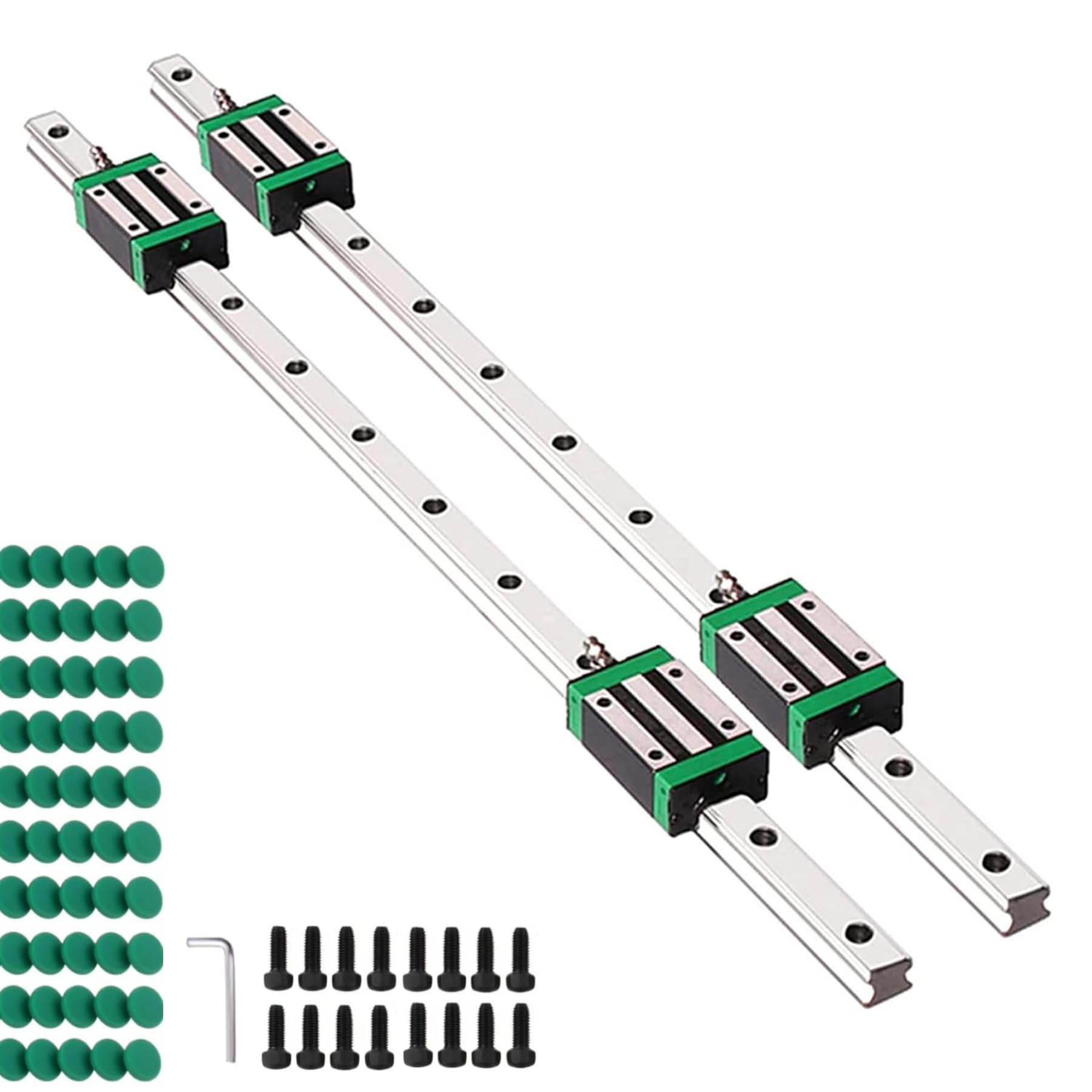 Guías Lineales HGR20 1200mm con 4 Bloques de Deslizamiento para Impresora 3D CNC