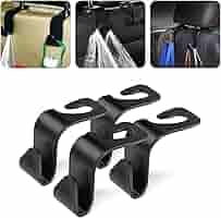 Ganci Appendiabiti Per Auto - Set 4 Pezzi Per Poggiatesta | Organizzatore Borse E Bottiglie - Foto 12