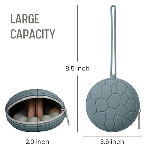 Miniatura 4 de Funda de silicona para chupete, sin BPA, para bebés recién nacidos, para niños y niñas, funda portátil de silicona para chupetes (verde azulado