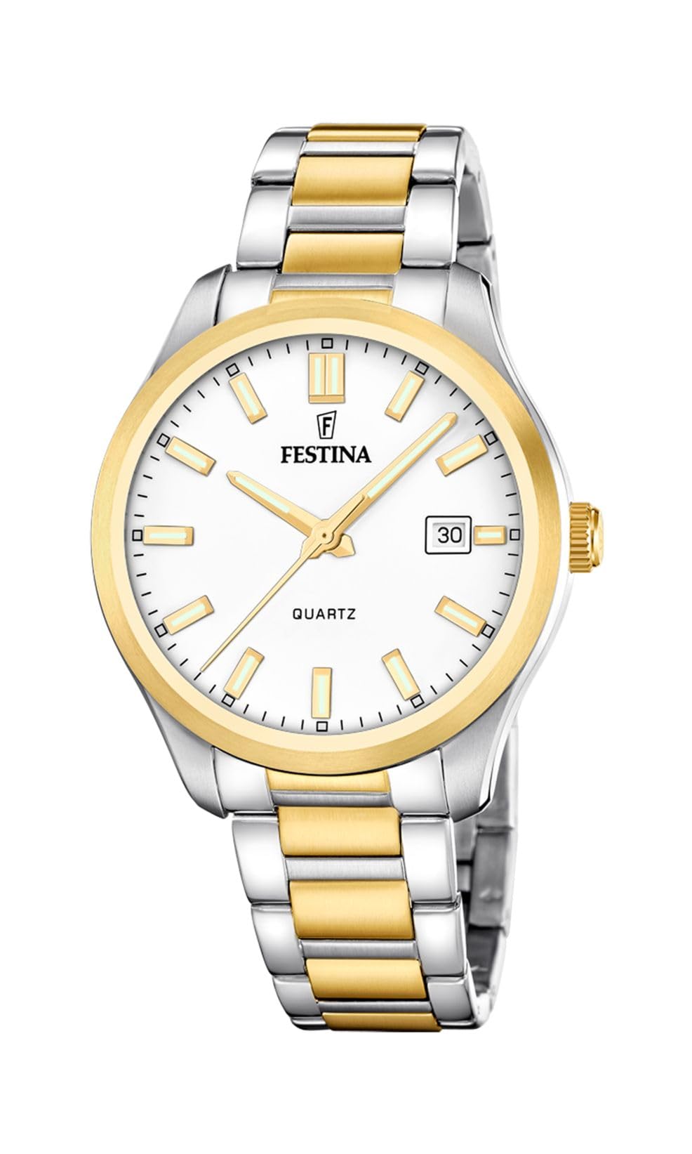 Festina Orologio Uomo Analogico in Acciaio Inossidabile 316L Multicolore - Movimento al Quarzo - Calendario - Vetro Minerale ad Alta Resistenza - Impermeabile 5 ATM F20738/​1