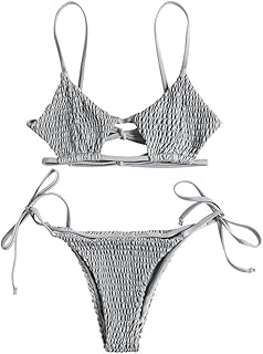 grey and white swimsuit