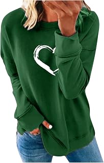 Womens Outfits Long Sleeve Outfits Sweatshirt for Women Crewneck Graphic Fall Winter Outfits 2023