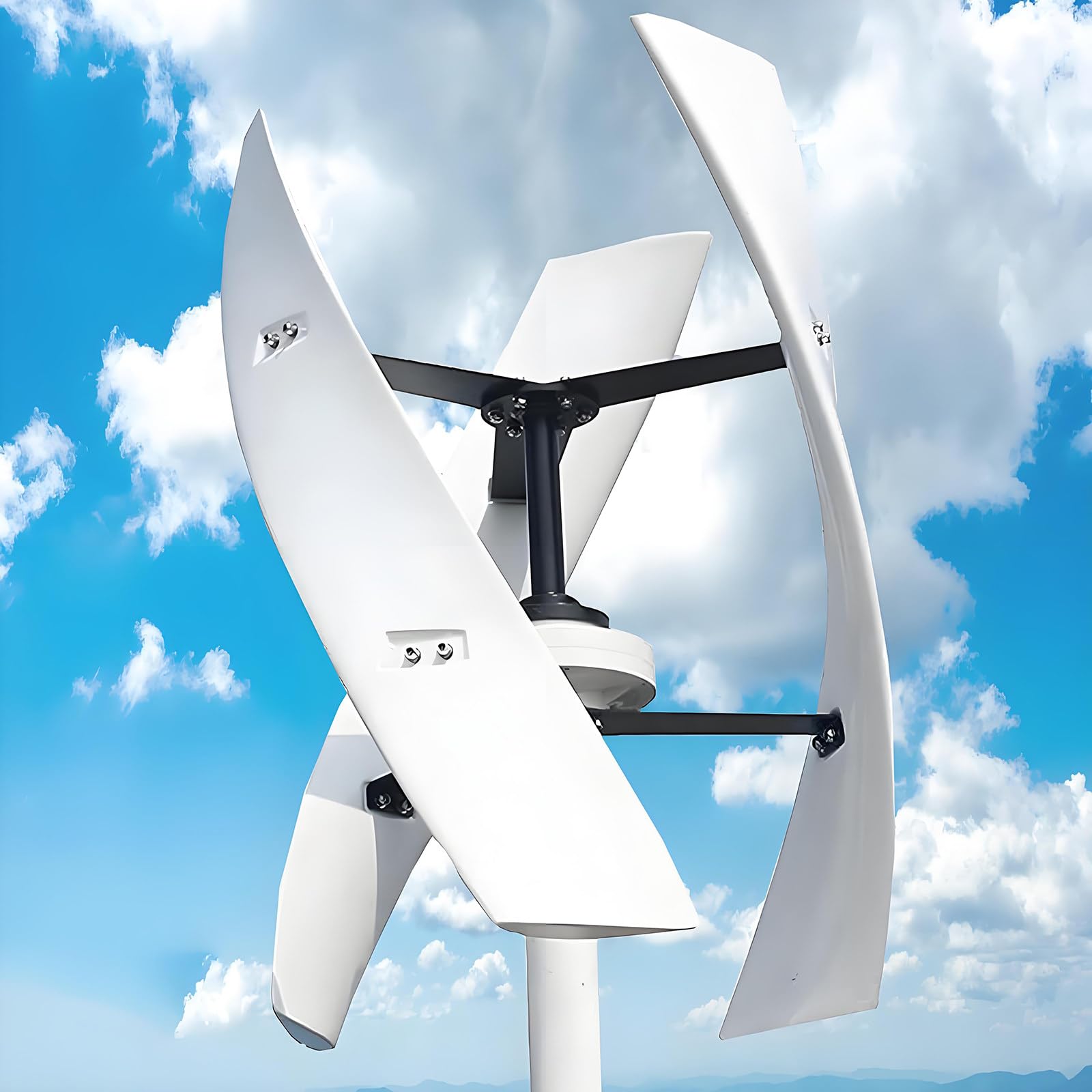 Kit générateur éolien Vertical de Jardin 10000 W/12000 W, éolienne triphasée 12 V/24 V/48 V/220 V avec contrôleur MPPT pour Applications domestiques et industrielles 10000W-220V