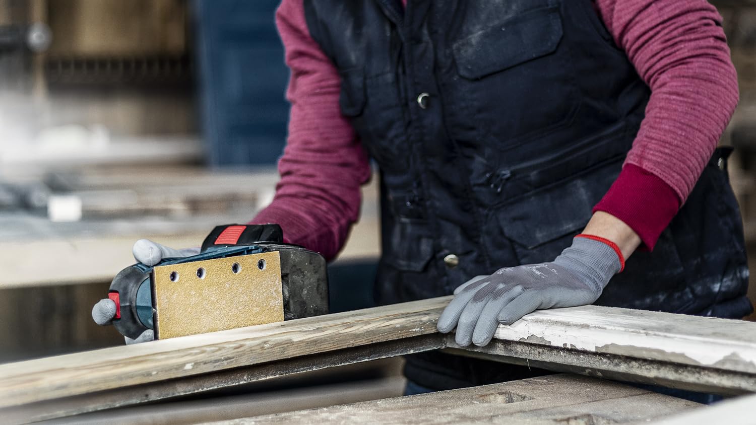 Bosch 50x Papiery ścierne EXPERT C470 z 8 otworami (do Farba na drewnie, Twarde drewno, Ø 80x133 mm, Ziarnistość 120, Professional Akcesoria Szlifierka oscylacyjna)