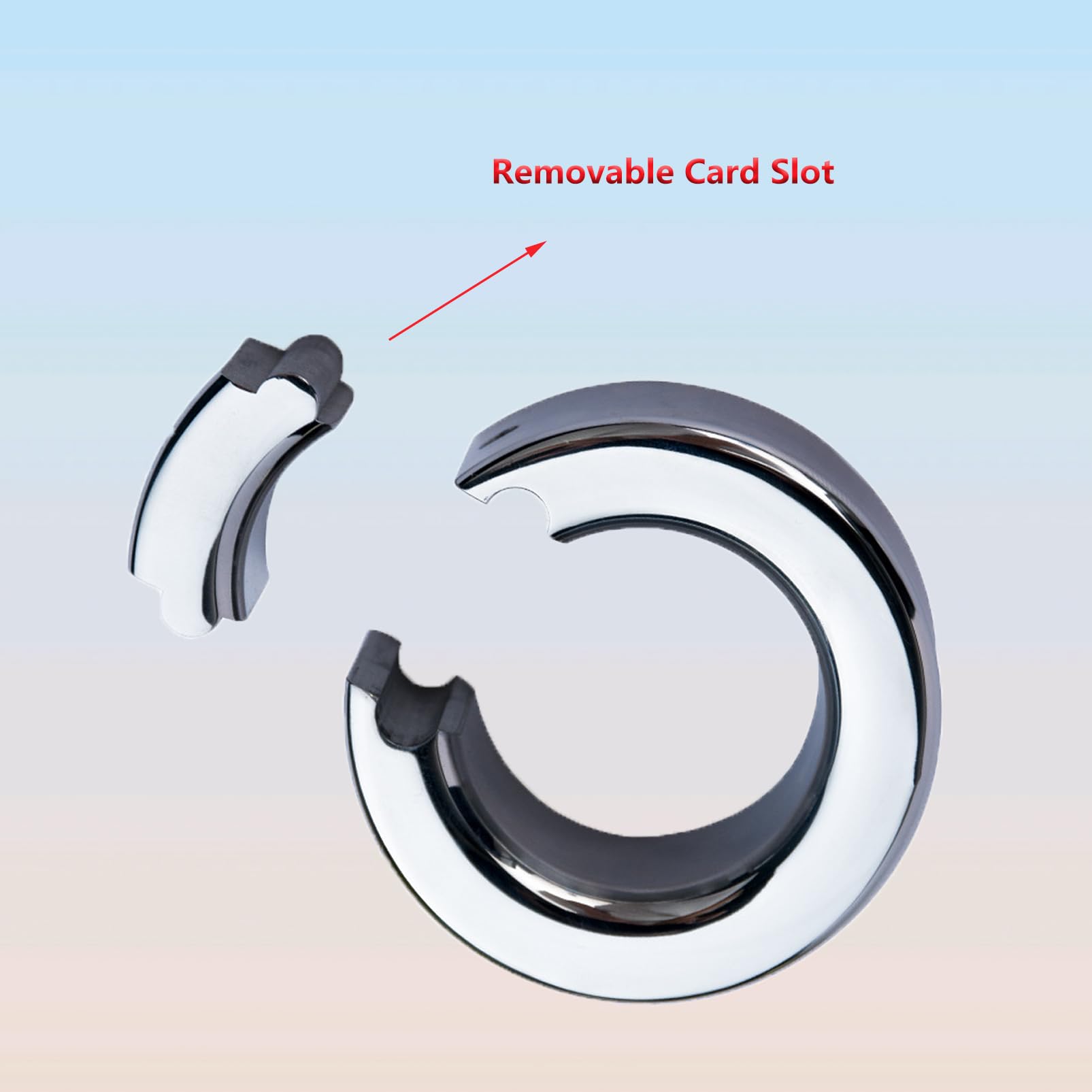 SeLgurFos Cockring in acciaio inox pesante pene anello metallo rimovibile testicolo stretcher peso scroto ciondolo SM castità Bondage giocattoli del sesso per gli uomini (154-L)