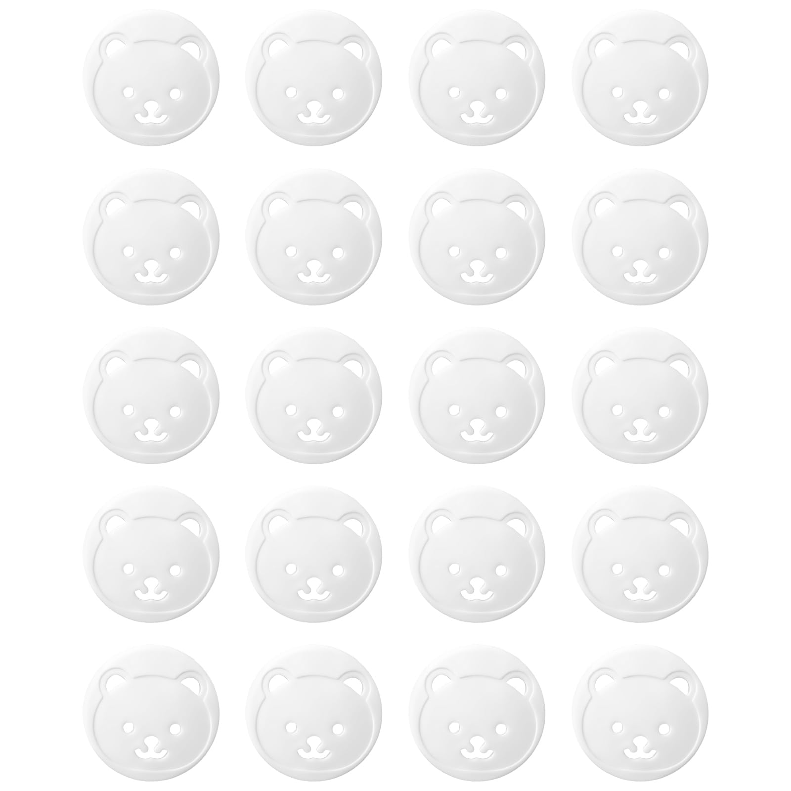 Hredyqw 20pcs Childproof Outlet Cover 2 Prong European Socket Protectors for Electrical Proofing Home Use