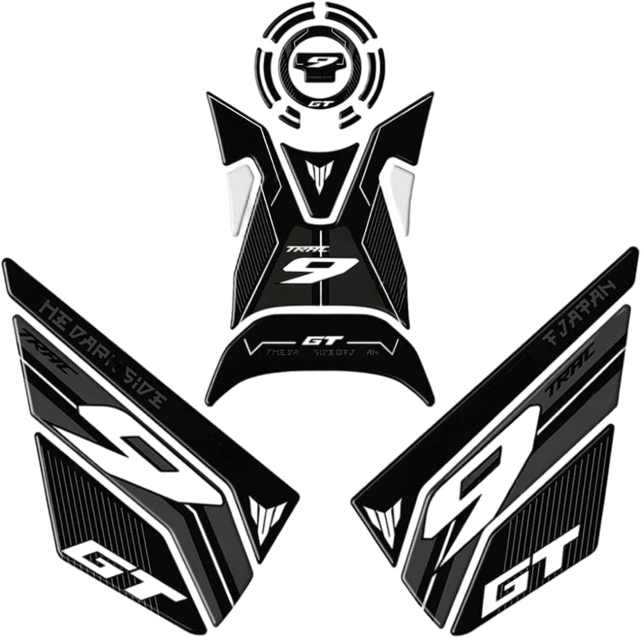 Motorcycle Tank Sticker Motorcycle Fuel Tank Pad Sticker Oil Gas Cap 3D Decal Protector for Tracer 9GT Tracer 900 2021 2022 2023.
