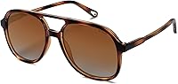 SOJOS SJ2174 Retro Polarized Square Aviator Sunglasses for Women & Men - Vintage 70s 80s Trendy Style, UV400 Protection