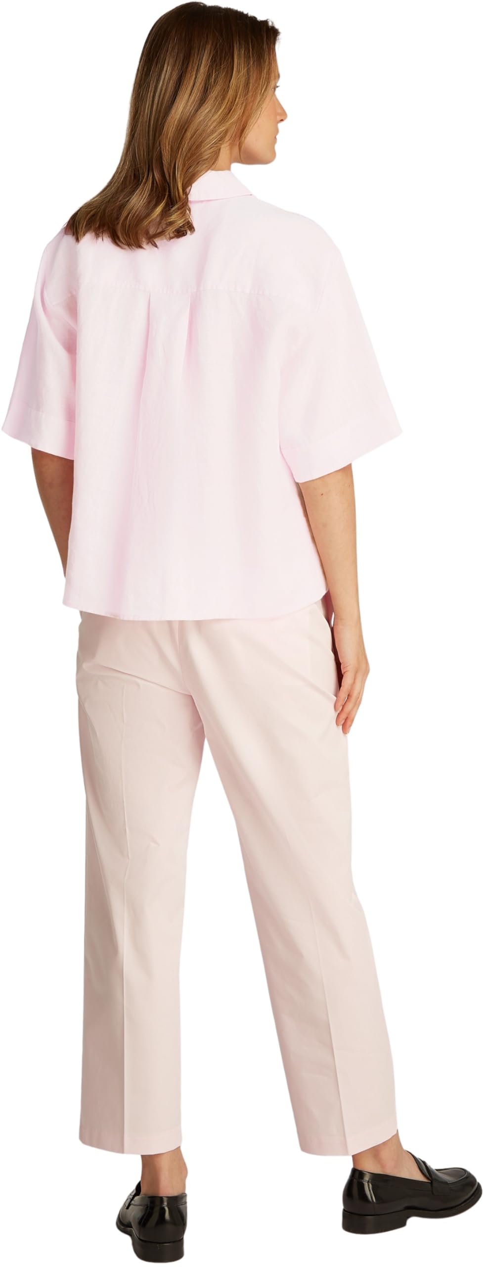 Tommy Hilfiger Damen ESS Linen Relaxed S/S Shirt Ww0ww44720 ESS Linen Relaxed S/S Shirt WW0WW44720 (1er Pack)