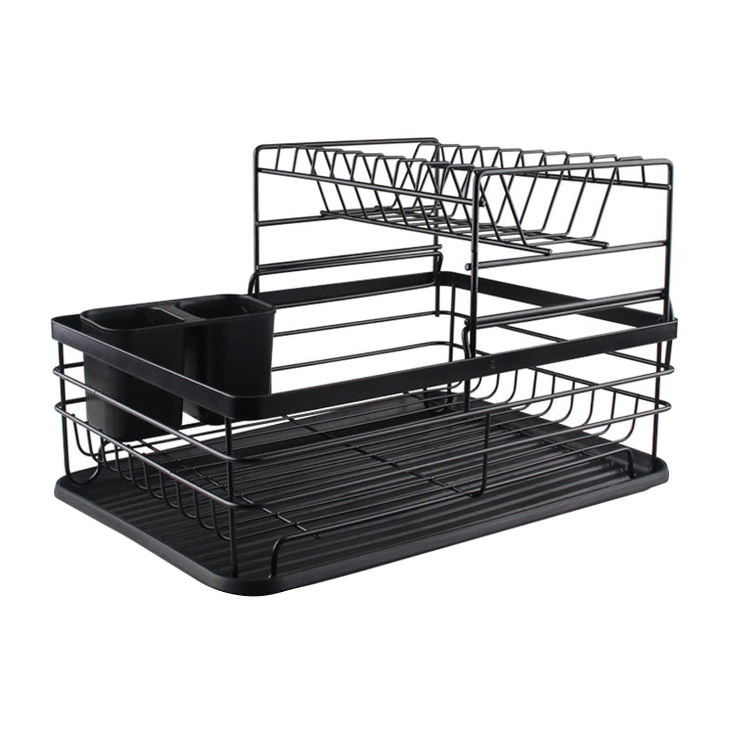 Zeinwap Metal Kitchen Dish Rack Drainer | Drying Rack With Removable Drain Board, 2-Tier Rack Large (Black) (B0CZ3TVVT7) Amazon Price History, Amazon Price Tracker