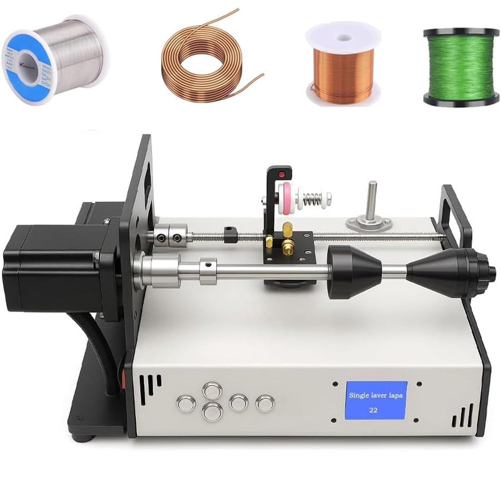 Automatic Winding Machine.900RPM Cable Wiring Coil Winding Machine,Automatic Tube Amplifier Winding Machine w/LCD Display,Coil Tape Fishing Line Winder