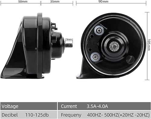 Miniatura 5 de SEINECA Bocina de coche compatible con Ford F150Chevrolet Cruze 08-13TraxGMChrysler, bocina fuerte de 12 V, impermeable, interfaz especial de 130 DB.