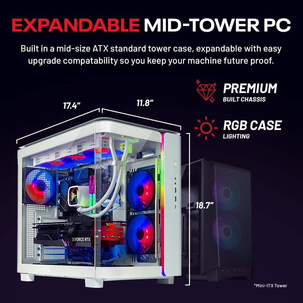 Skytech Gaming King 95 Gaming PC, AMD Ryzen 7 9800X3D 4.7GHz, NVIDIA RTX 5070 12GB VRAM, 2TB Gen4 NVMe SSD, 32GB DDR5 RAM 6000, 850W Gold ATX 3 PSU, 360 ARGB AIO, WI-FI 5, Windows 11, Desktop
