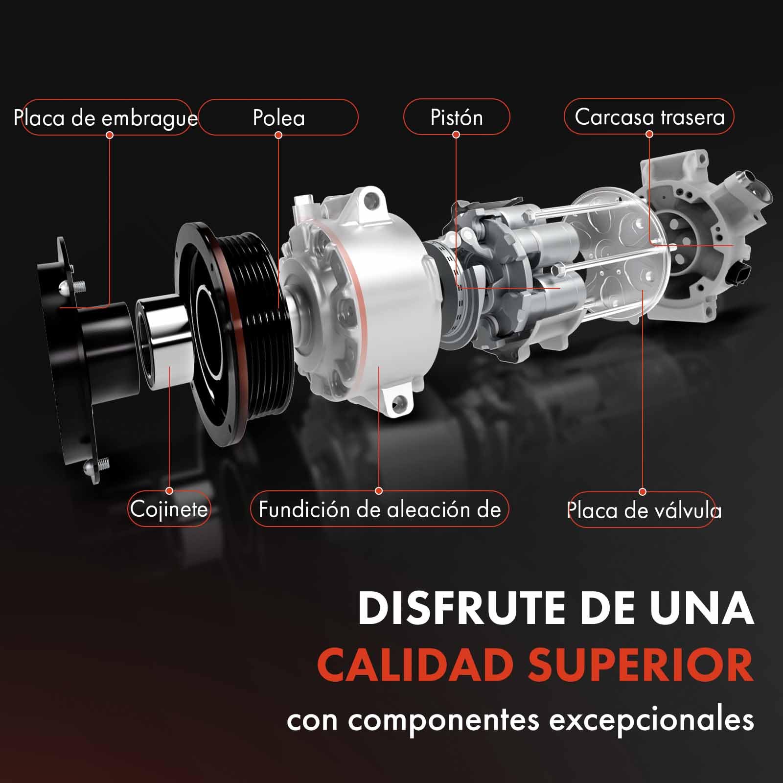 Frankberg Compresor de aire acondicionado Sistemas de aire acondicionado con embrague Compatible con Serie 3 E46 X3 E83 Z3 E36 5 Series E39 Replace# 64526901206incl. aceite premezclado