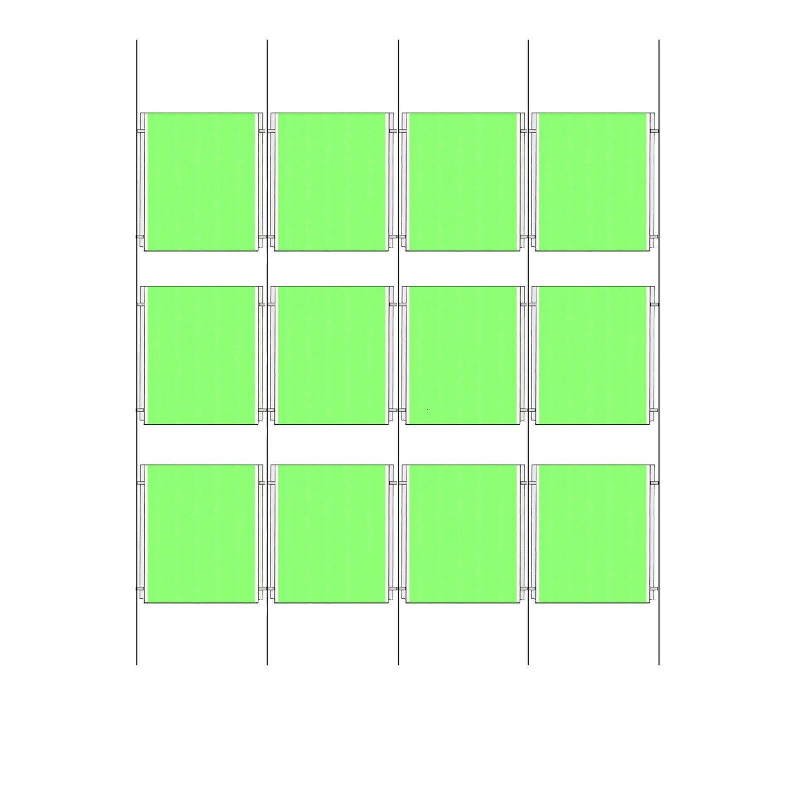 12x A3 WIRE CABLE KITS RETAIL SHOP WINDOW DISPLAYS ACRYLIC POSTER HOLDER STANDS (A3, PORTRAIT)