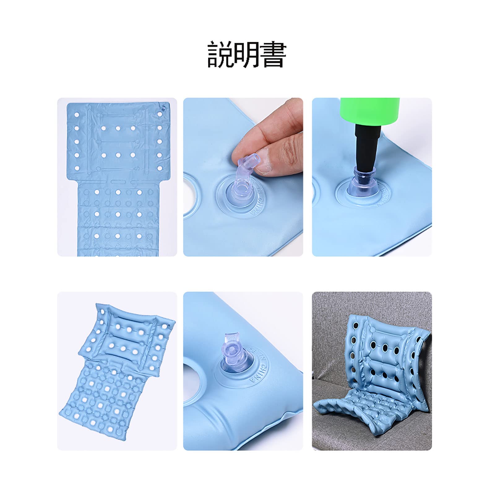 Cojines para Silla de Ruedas para aliviar la presión, Cojines para aliviar el Dolor de Cama para Las úlceras por presión, Cojines de presión antiescaras inflables de Aire para la Oficina, el Auto
