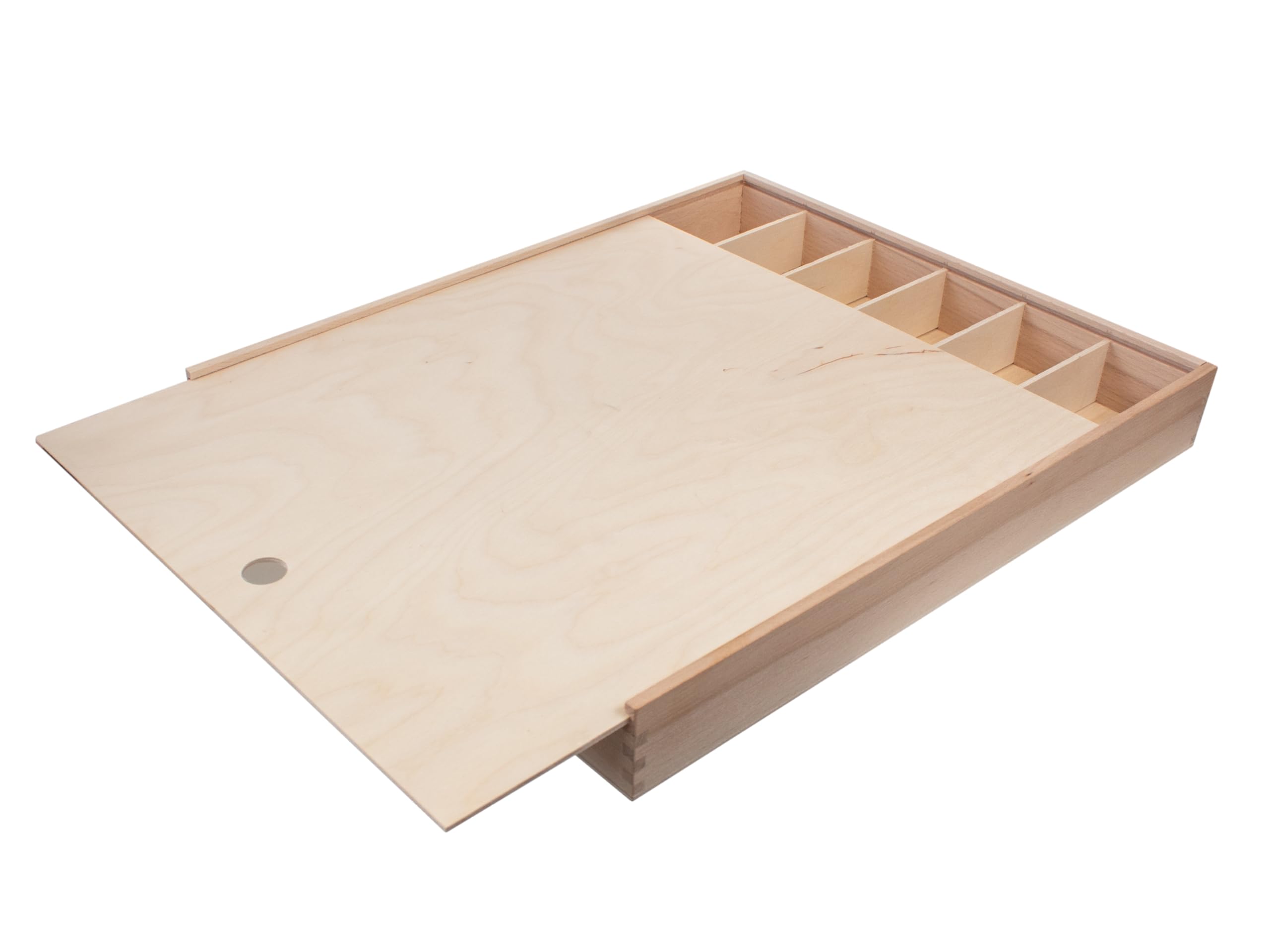 LYRA L9671441 - Caja de madera (vacía) con espacio para 12 x 12 bolígrafos, pinceles, lápices, etc. Caja de almacenamiento para pinceles