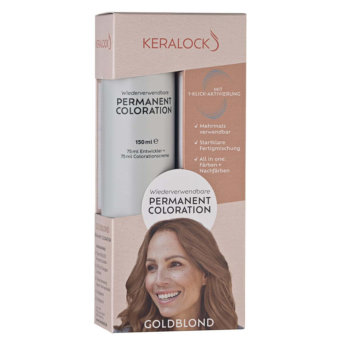 Keralock Haarfarbe Goldblond Mehrfachverwendung