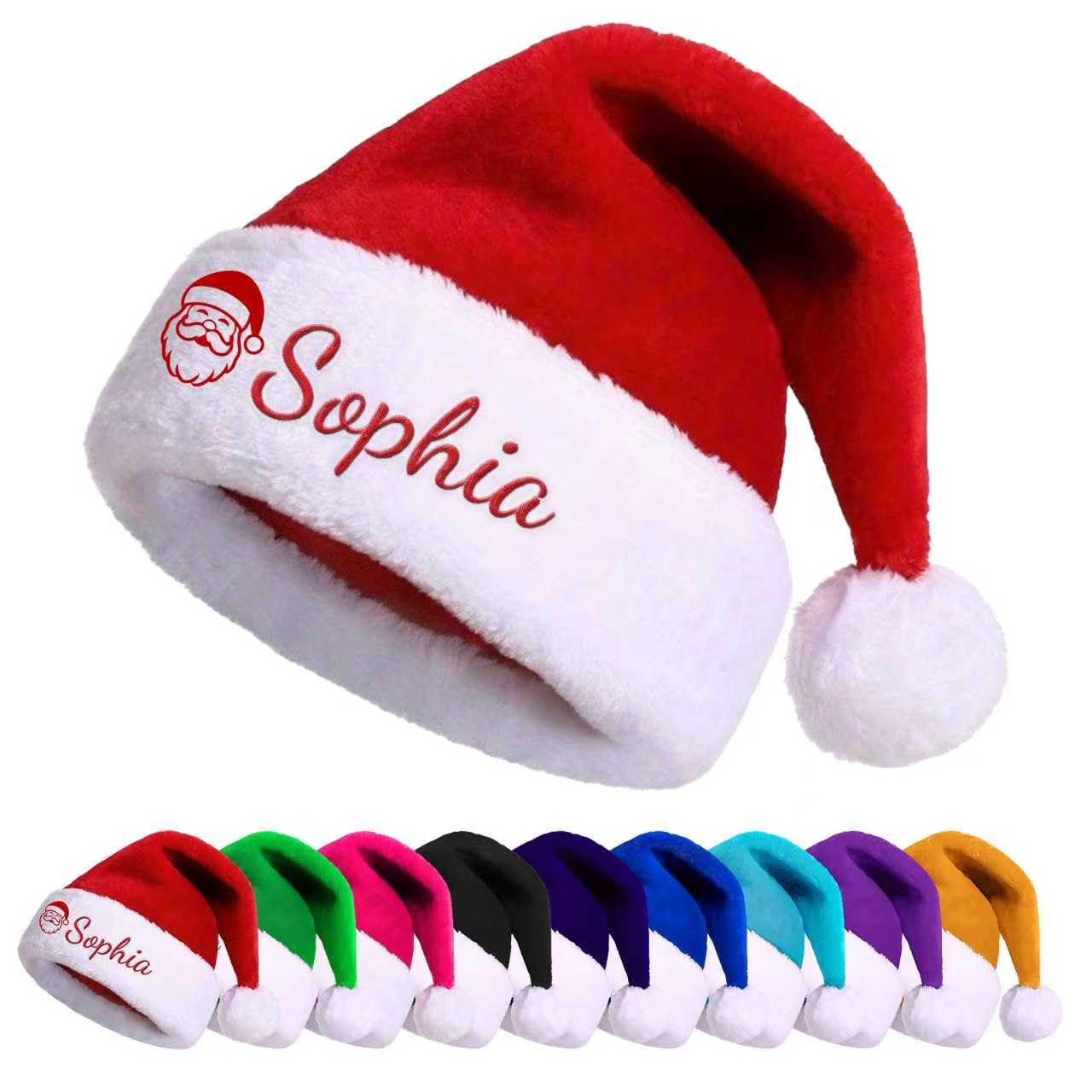 XSTZR Custom Santa Hat with Name – Personalized Santa Hat, Embroidered Name, Holiday Headwear for Adults & Kids