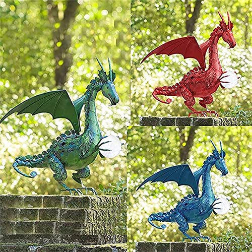 Statue de jardin dragon en résine aux finitions sculptées haut de gamme - 7